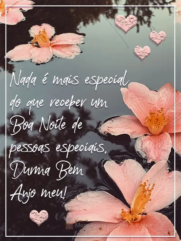 Nada é mais especial do que receber um Boa Noite de pessoas especiais.  Durma Bem Anjo meu!