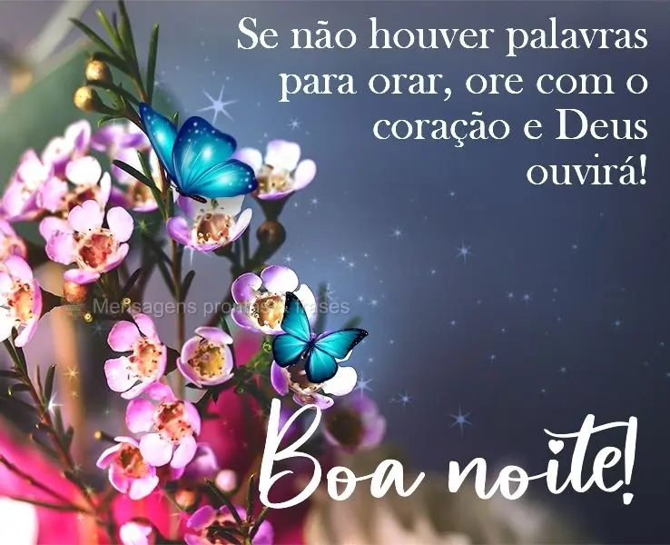 Se não houver palavras para orar, ore com o coração e Deus ouvirá! 
 Boa noite!