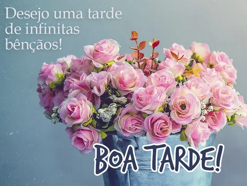 Desejo uma tarde de infinitas bênçãos! 
 Boa tarde!