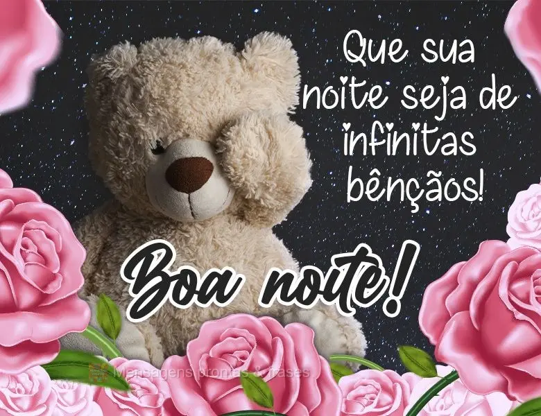 Que sua  noite seja de infinitas bênçãos! 
 Boa noite!