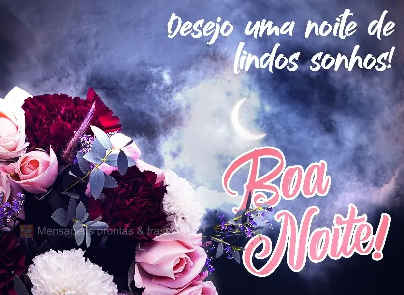 Desejo uma noite de lindos sonhos! Boa noite! 