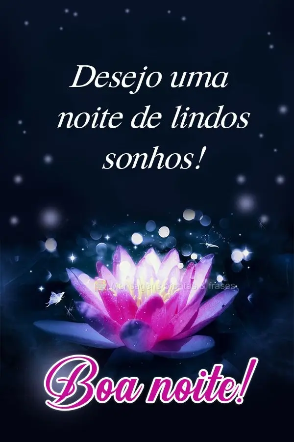Desejo uma noite de lindos sonhos! Boa noite! 