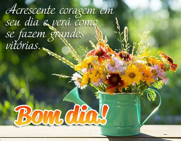 Acrescente coragem em seu dia e verá como se fazem grandes vitórias. Bom dia! 