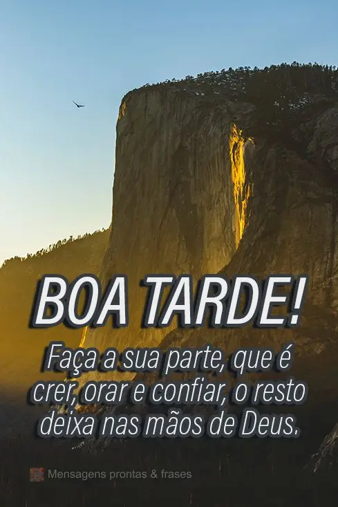 Faça a sua parte, que é crer, orar e confiar, o resto deixa nas mãos de Deus. 
 Boa tarde! 