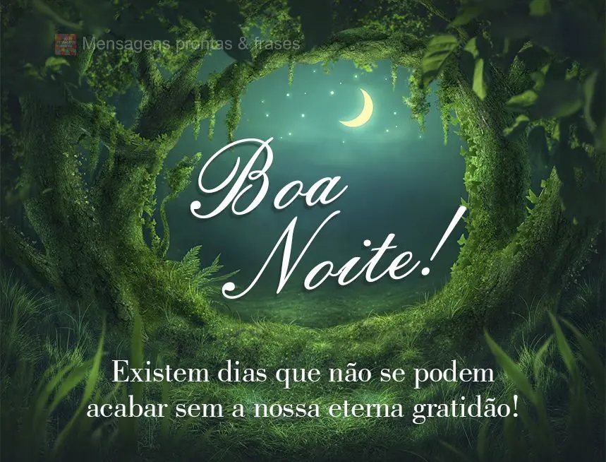 Existem dias que não se podem acabar sem a nossa eterna gratidão! Boa noite! 