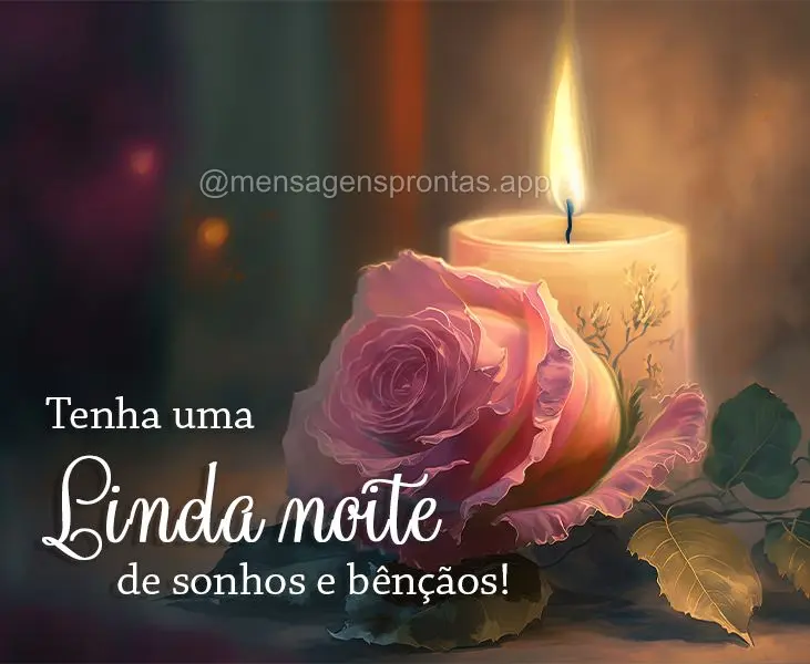 Tenha uma Linda noite de sonhos e bênçãos!