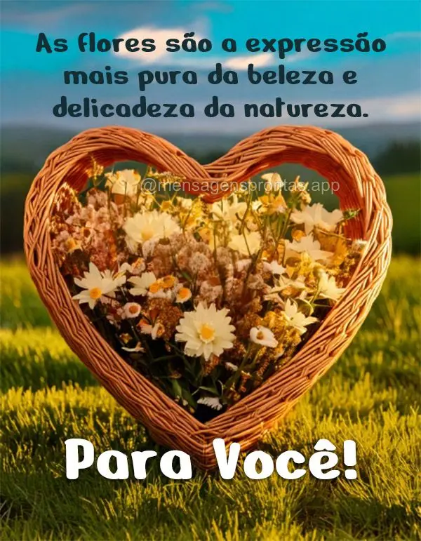 As flores são a expressão mais pura da beleza e delicadeza da natureza. Para você!