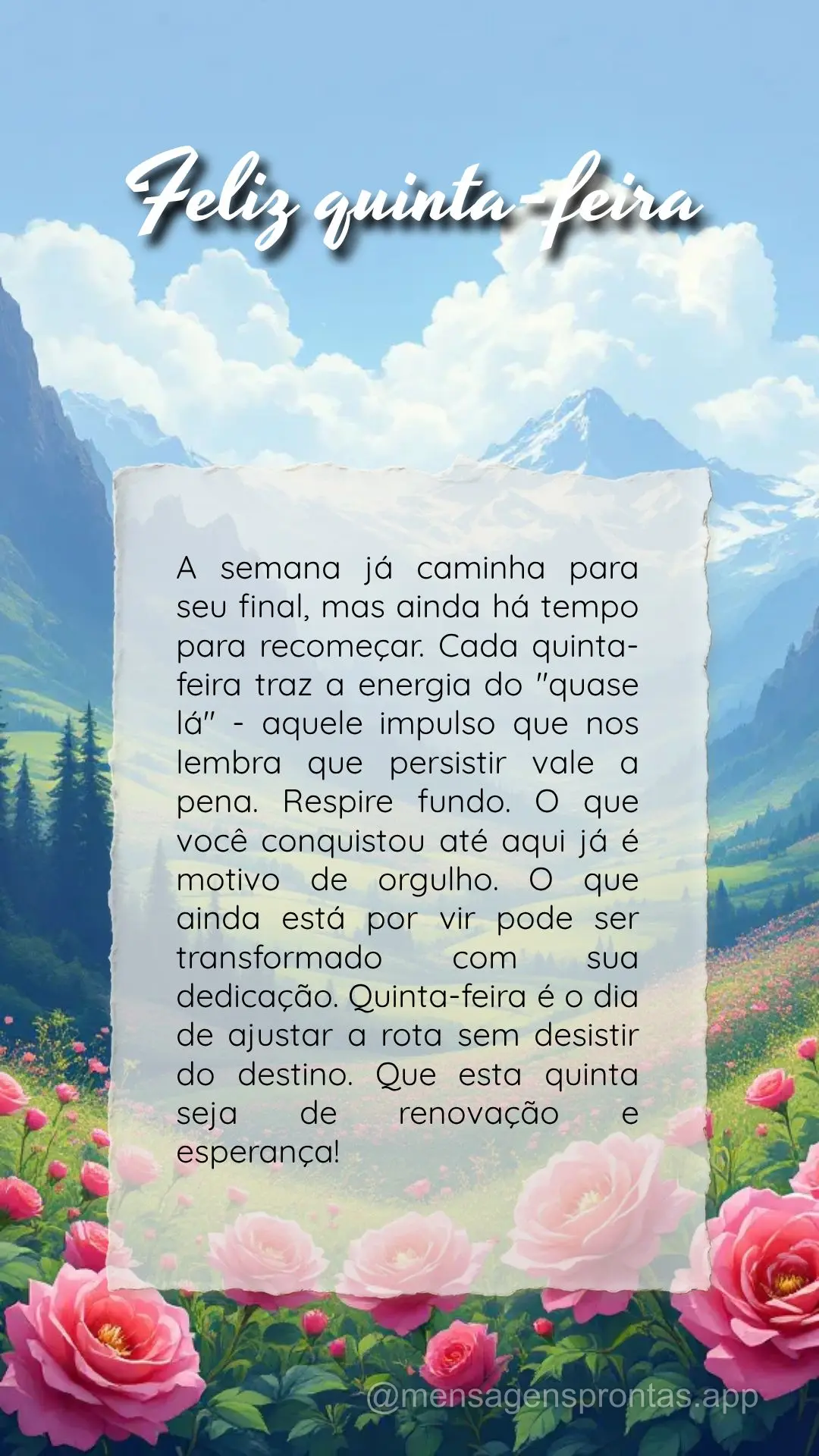 A semana já caminha para seu final, mas ainda há tempo para recomeçar. Cada quinta-feira traz a energia do "quase lá" - aquele impulso que nos lembra...
