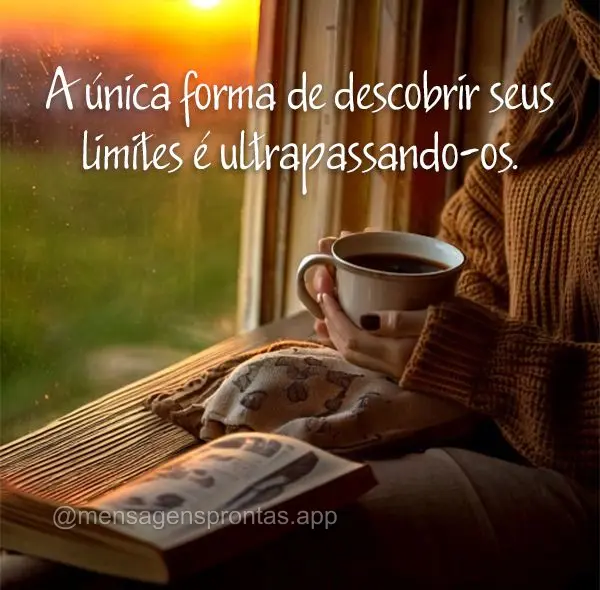 A única forma de descobrir seus limites é ultrapassando-os.