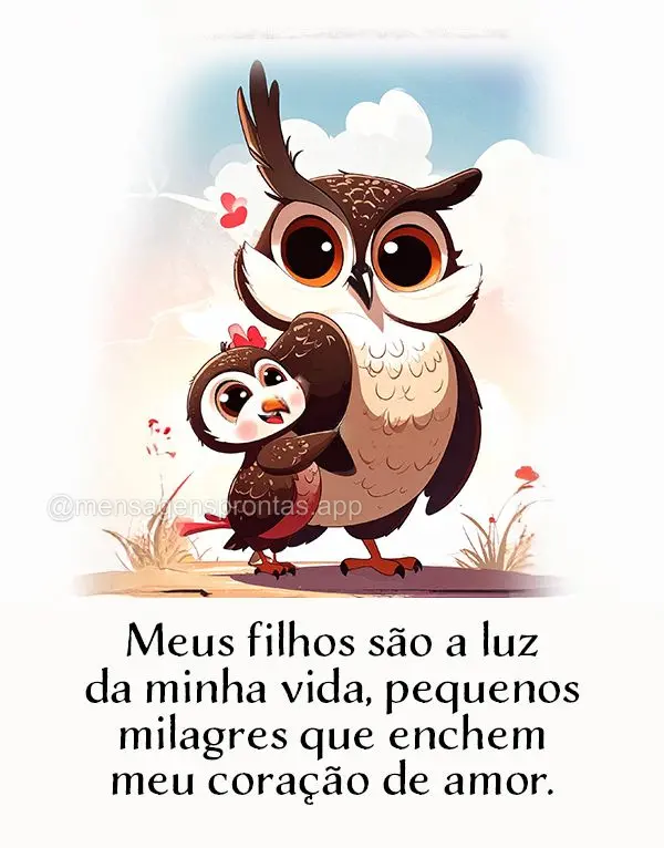 Meus filhos são a luz da minha vida, pequenos milagres que enchem meu coração de amor.