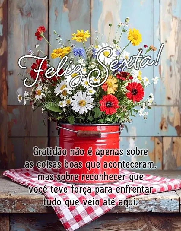 Gratidão não é apenas sobre as coisas boas que aconteceram, mas sobre reconhecer que você teve força para enfrentar tudo que veio até aqui. Feliz S...