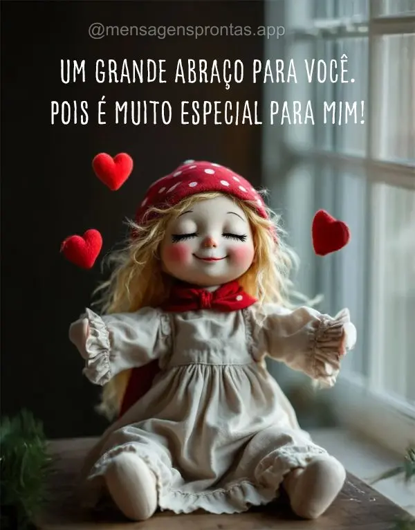Um grande abraço para você. Pois é muito especial para mim!