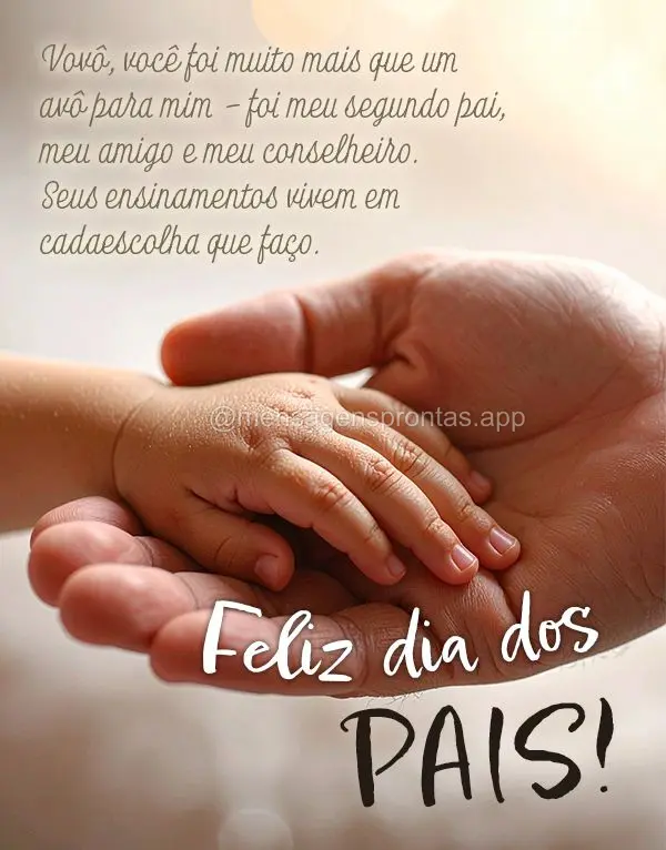 Vovô, você foi muito mais que um avô para mim - foi meu segundo pai, meu amigo e meu conselheiro. Seus ensinamentos vivem em cada escolha que faço. F...