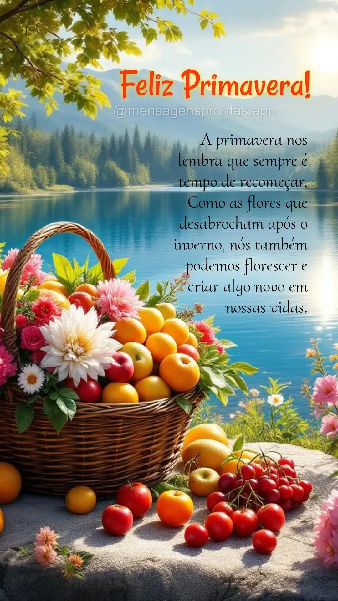 A primavera nos lembra que sempre é tempo de recomeçar. Como as flores que desabrocham após o inverno, nós também podemos florescer e criar algo nov...