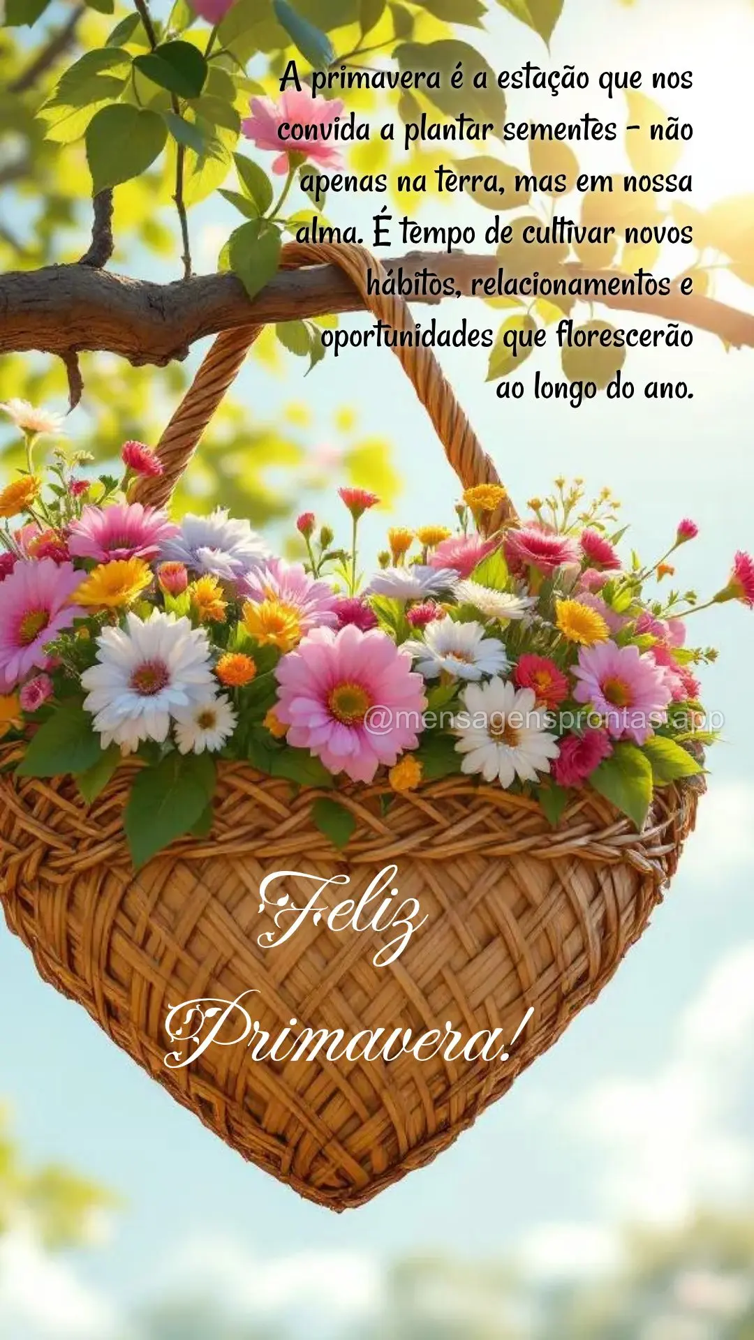 A primavera é a estação que nos convida a plantar sementes - não apenas na terra, mas em nossa alma. É tempo de cultivar novos hábitos, relacioname...