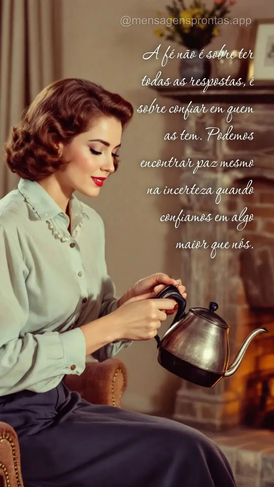 A fé não é sobre ter todas as respostas, é sobre confiar em quem as tem. Podemos encontrar paz mesmo na incerteza quando confiamos em algo maior que ...