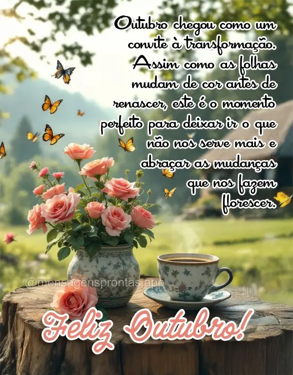 Outubro chegou como um convite à transformação. Assim como as folhas mudam de cor antes de renascer, este é o momento perfeito para deixar ir o que n...