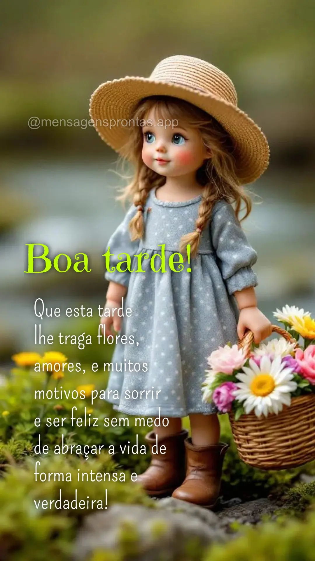 Que esta tarde 
lhe traga flores, amores, e muitos motivos para sorrir e ser feliz sem medo de abraçar a vida de forma intensa e verdadeira! Boa tarde!...